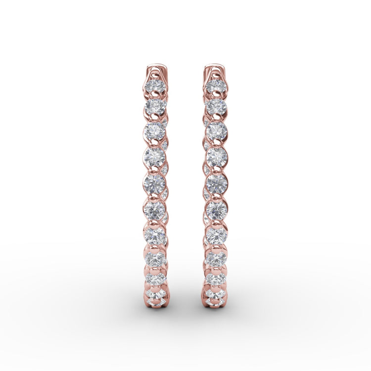 1.4ct Diamond Hoop Earrings