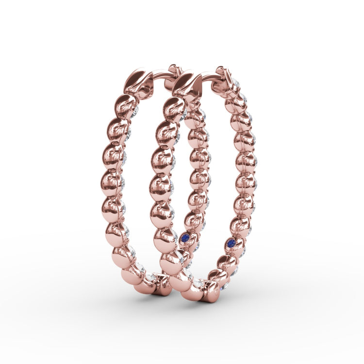 1.4ct Diamond Hoop Earrings