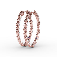 1.4ct Diamond Hoop Earrings