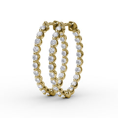 1.4ct Diamond Hoop Earrings