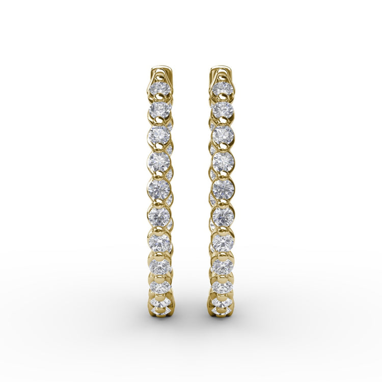 1.4ct Diamond Hoop Earrings