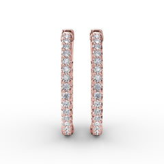 1.35ct Diamond Hoop Earrings