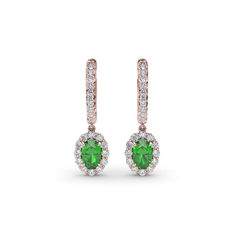 Dazzling Emerald and Diamond Drop Earrings