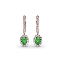 Dazzling Emerald and Diamond Drop Earrings