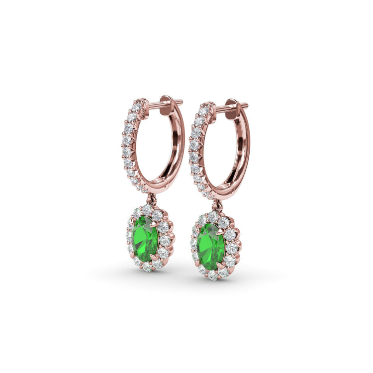 Dazzling Emerald and Diamond Drop Earrings