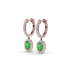 Dazzling Emerald and Diamond Drop Earrings