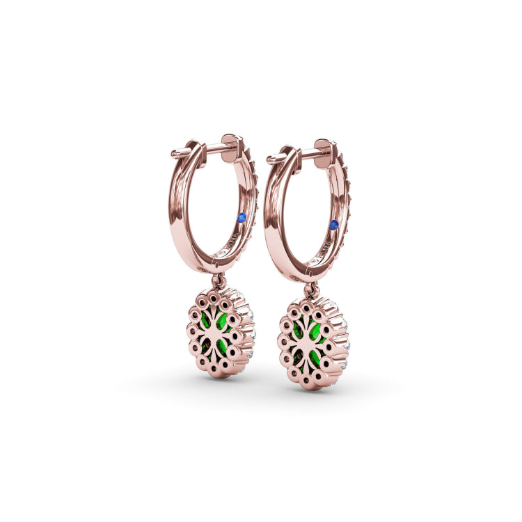 Dazzling Emerald and Diamond Drop Earrings