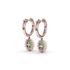 Dazzling Emerald and Diamond Drop Earrings
