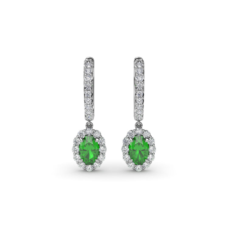 Dazzling Emerald and Diamond Drop Earrings