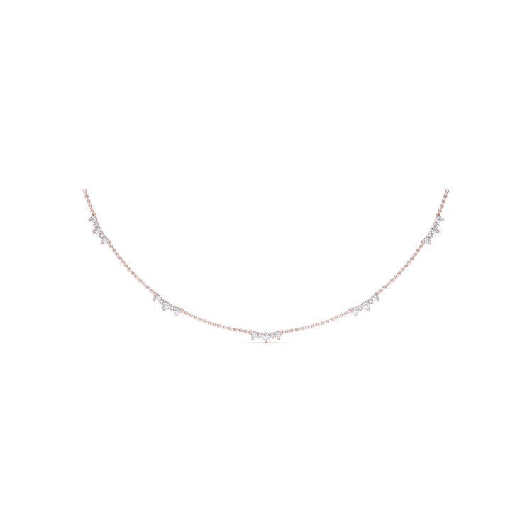 Five Stone Diamond Station Necklace