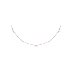 Five Stone Diamond Station Necklace