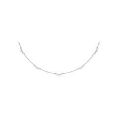 Five Stone Diamond Station Necklace