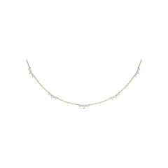 Five Stone Diamond Station Necklace