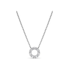 Shared Prong Diamond Circle Necklace