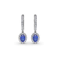 Dazzling Sapphire and Diamond Drop Earrings