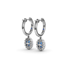 Dazzling Sapphire and Diamond Drop Earrings