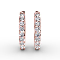 .6ct Diamond Hoop Earrings 