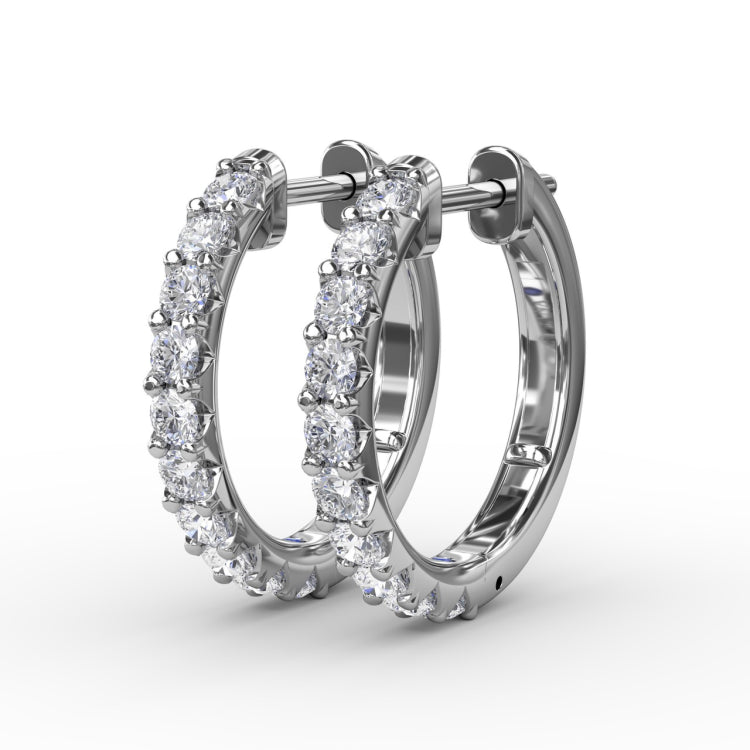.6ct Diamond Hoop Earrings 