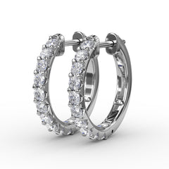 .6ct Diamond Hoop Earrings 