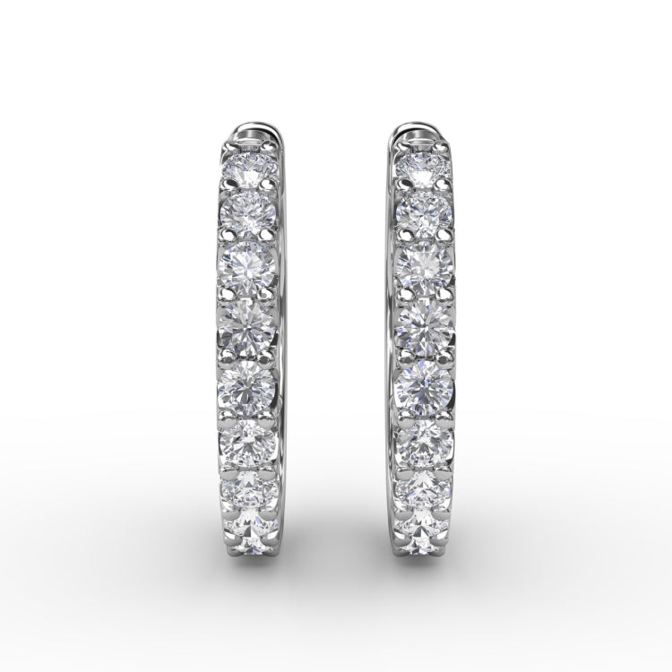 .6ct Diamond Hoop Earrings 