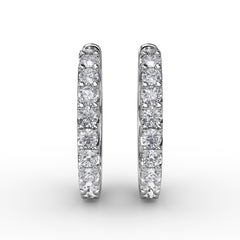 .6ct Diamond Hoop Earrings 