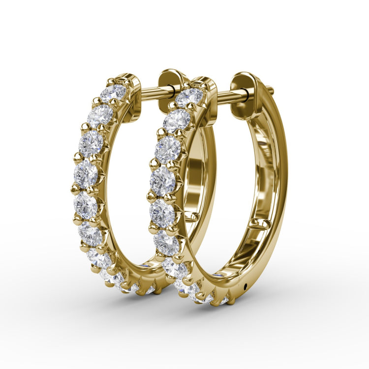 .6ct Diamond Hoop Earrings 