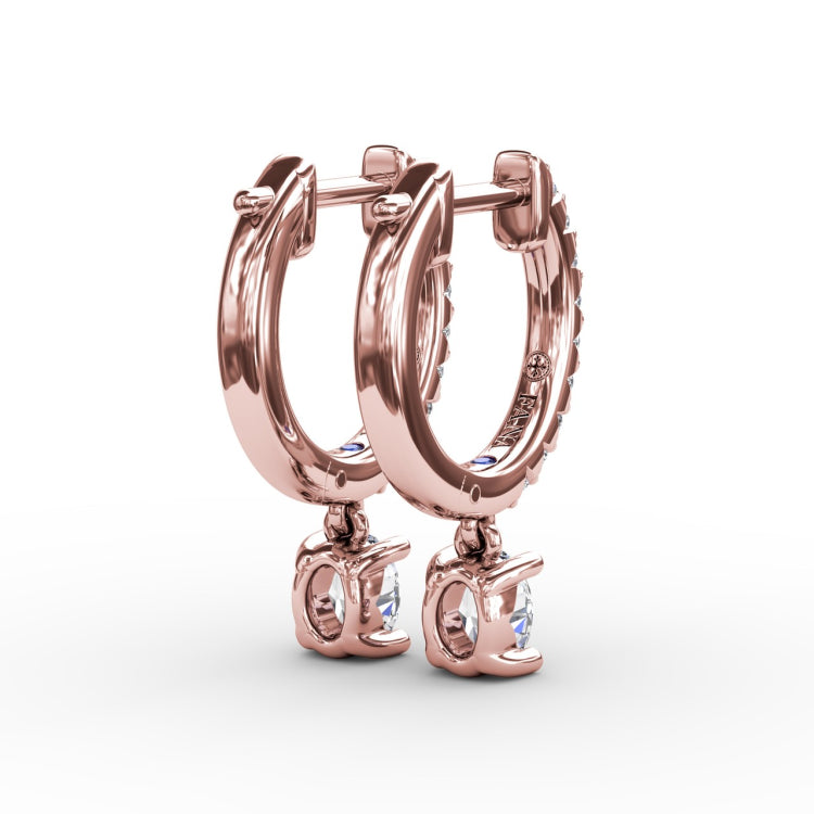 Oval Diamond Drop Earrings 