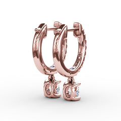 Oval Diamond Drop Earrings 