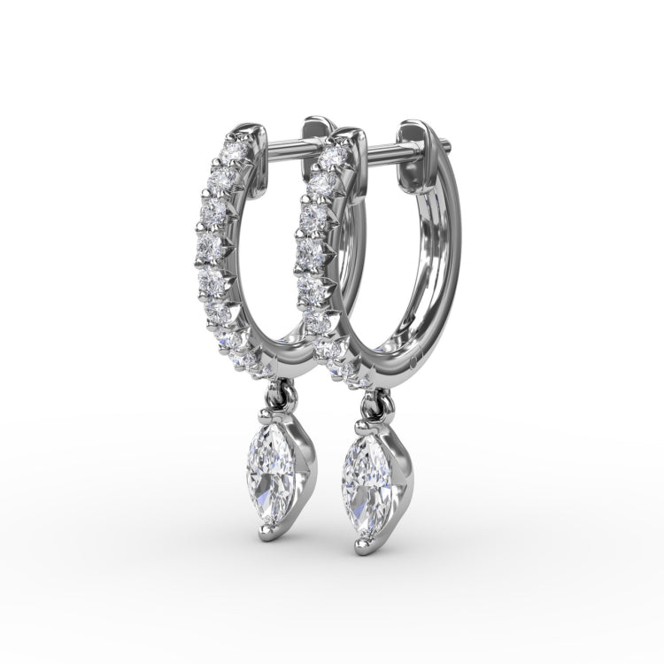 Marquise Diamond Drop Earrings 