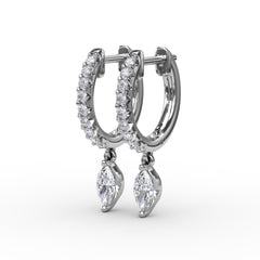 Marquise Diamond Drop Earrings 