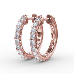 .6ct Diamond Hoop Earrings 