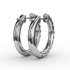 .6ct Diamond Hoop Earrings 