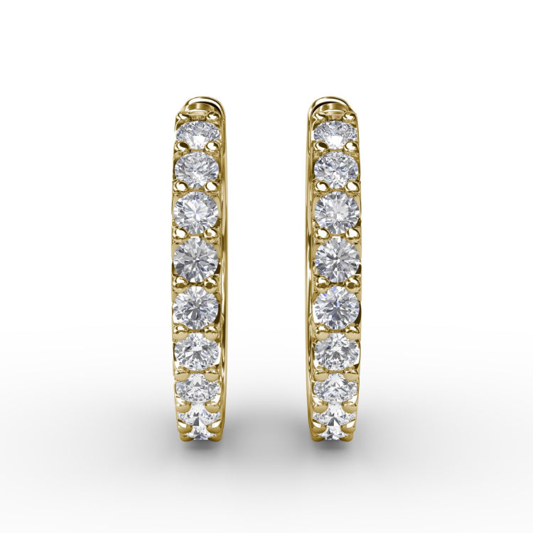.6ct Diamond Hoop Earrings 