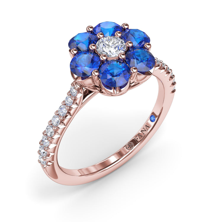 Blossoming Sapphire And Diamond Ring 