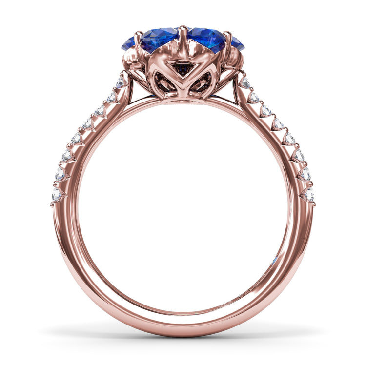 Blossoming Sapphire And Diamond Ring 