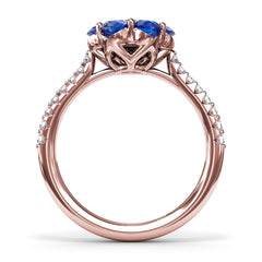 Blossoming Sapphire And Diamond Ring 