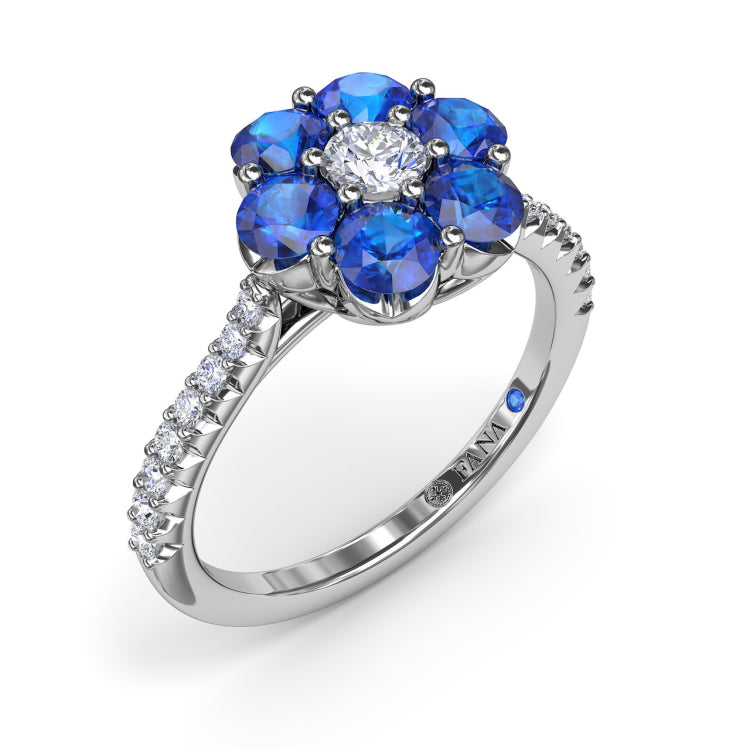 Blossoming Sapphire And Diamond Ring 