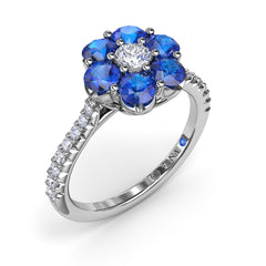 Blossoming Sapphire And Diamond Ring 