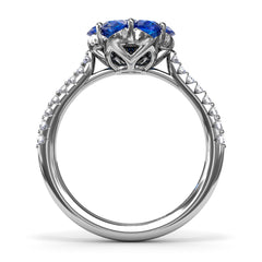 Blossoming Sapphire And Diamond Ring 
