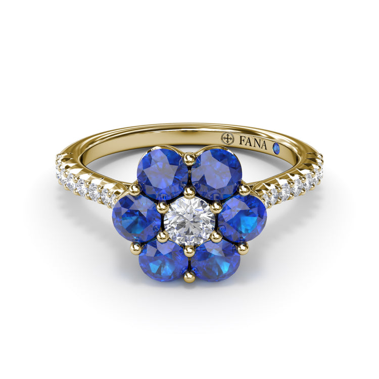 Blossoming Sapphire And Diamond Ring 
