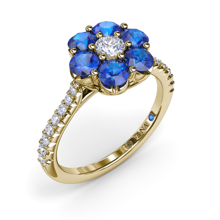 Blossoming Sapphire And Diamond Ring 