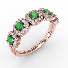 Blossoming Love Emerald and Diamond Ring