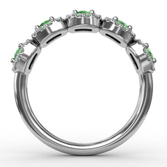 Blossoming Love Emerald and Diamond Ring