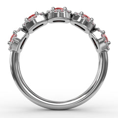 Blossoming Love Ruby and Diamond Ring