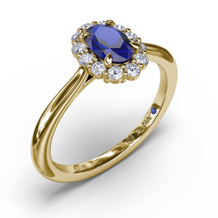 Blooming Halo Sapphire and Diamond Ring 