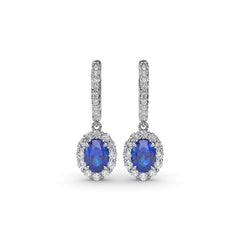 Dazzling Sapphire and Diamond Drop Earrings
