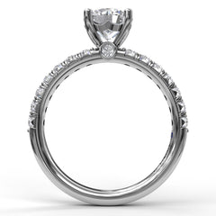 Classic Pave Round Cut Solitaire