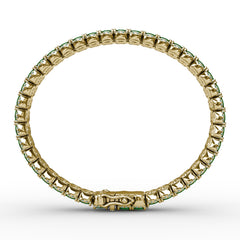 Double Oval Emerald and Diamond Bracelet