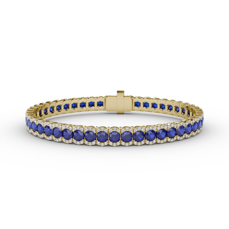 Brilliant in Blue Sapphire and Diamond Bracelet