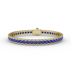 Brilliant in Blue Sapphire and Diamond Bracelet
